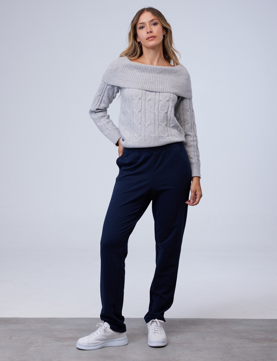 Pantalon Yoga Algodon - Azul 
