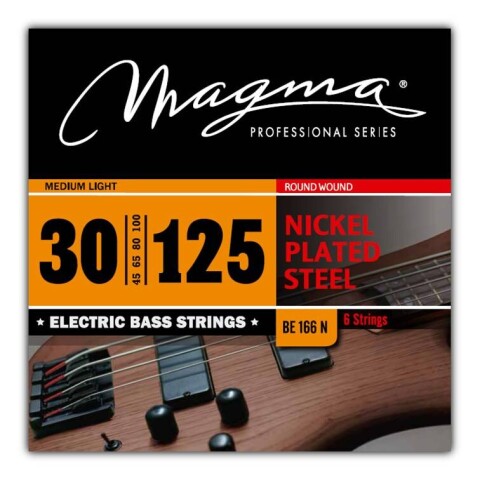 Encordado Magma Para Bajo Nickel 6 Cuerdas 030-125 BE166N Unica