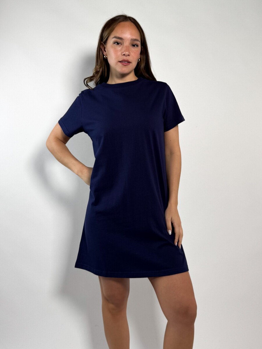 Vestido remeron de algodon Wanda - Azul 