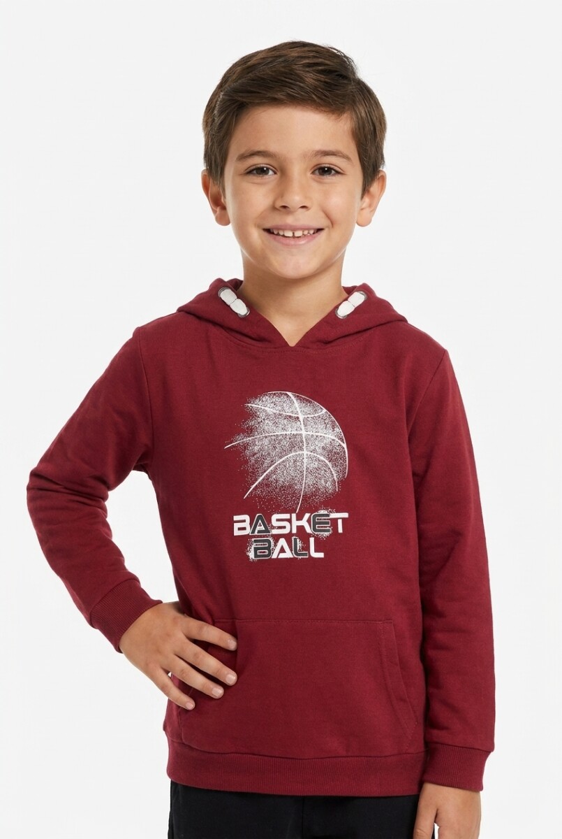 Buzo estampado - Bordo 