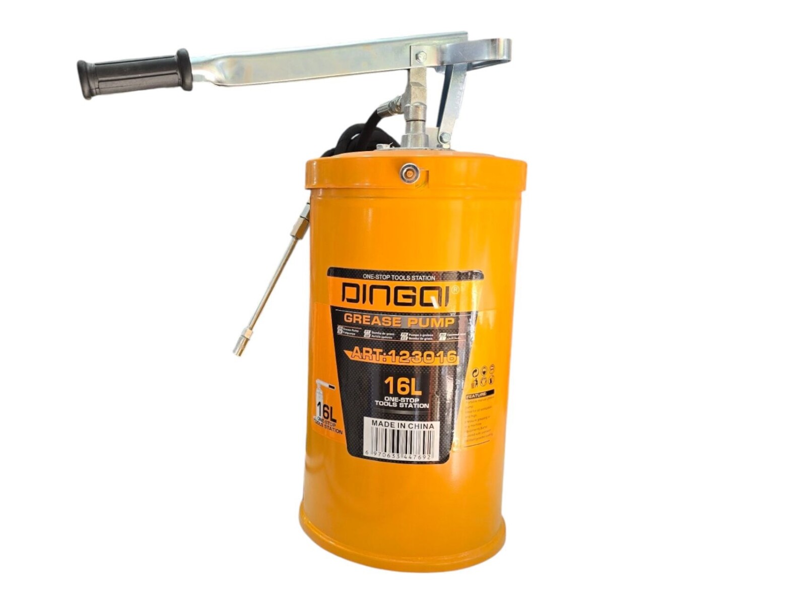 DINGQI BOMBA DE ENGRASE MANUAL 16 KILOS 