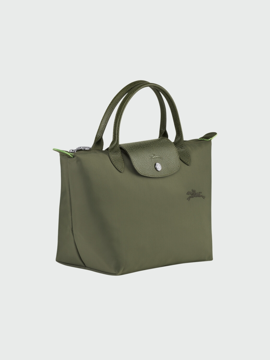 Longchamp -Cartera Longchamp plegable de nylon con cierre y asa corta, Le pliage green S 0