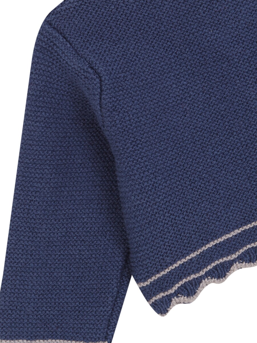 Chaqueta De Punto Azul Medio Oscuro