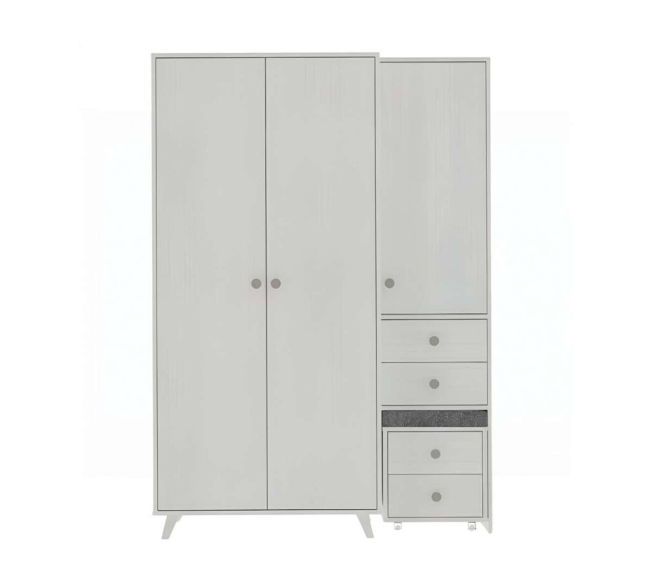 Ropero 3 Puertas Madera Maciza - Linea Hashtag 