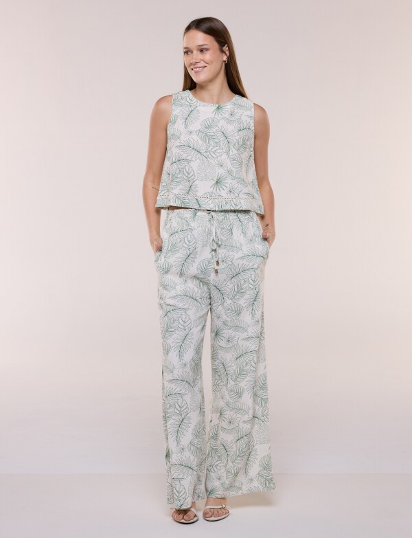 Palazzo De Lino Estampado MULTI/VERDE
