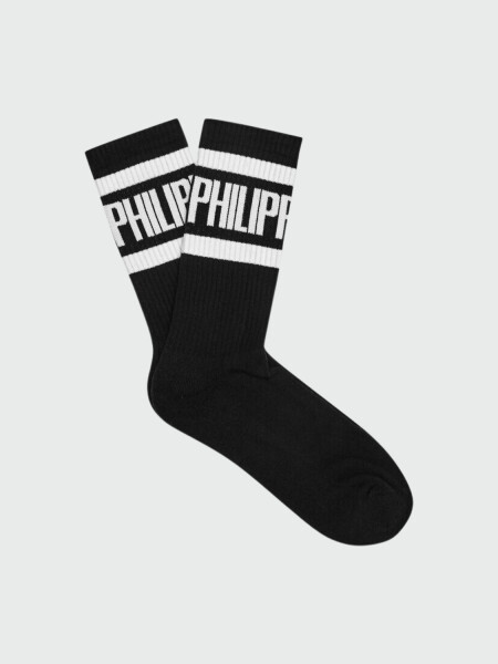 PHILIPP PLEIN - calcetines negros con logotipo Negro