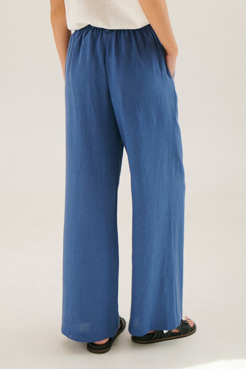 PANTALON LINO LAIA AZUL