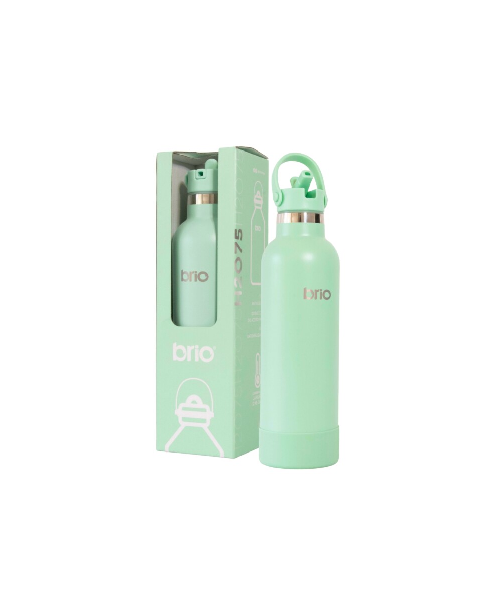 Botella En Acero Inoxidable brio 750ml Con Sorbito Y Manija - Verde pastel 