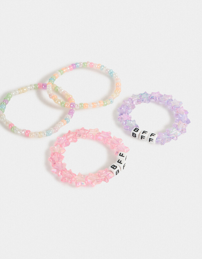 Pulseras Infantiles Con beads Dorado