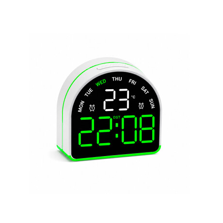 Reloj digital con indicador de temperatura Arco Verde