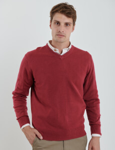 470313 SWEATER V HARRINGTON URBAN Bordo