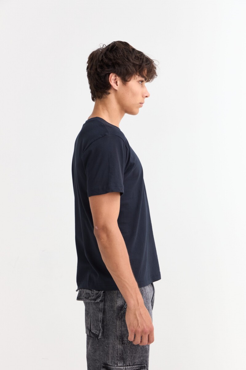 Remera básica manga corta AZUL MARINO