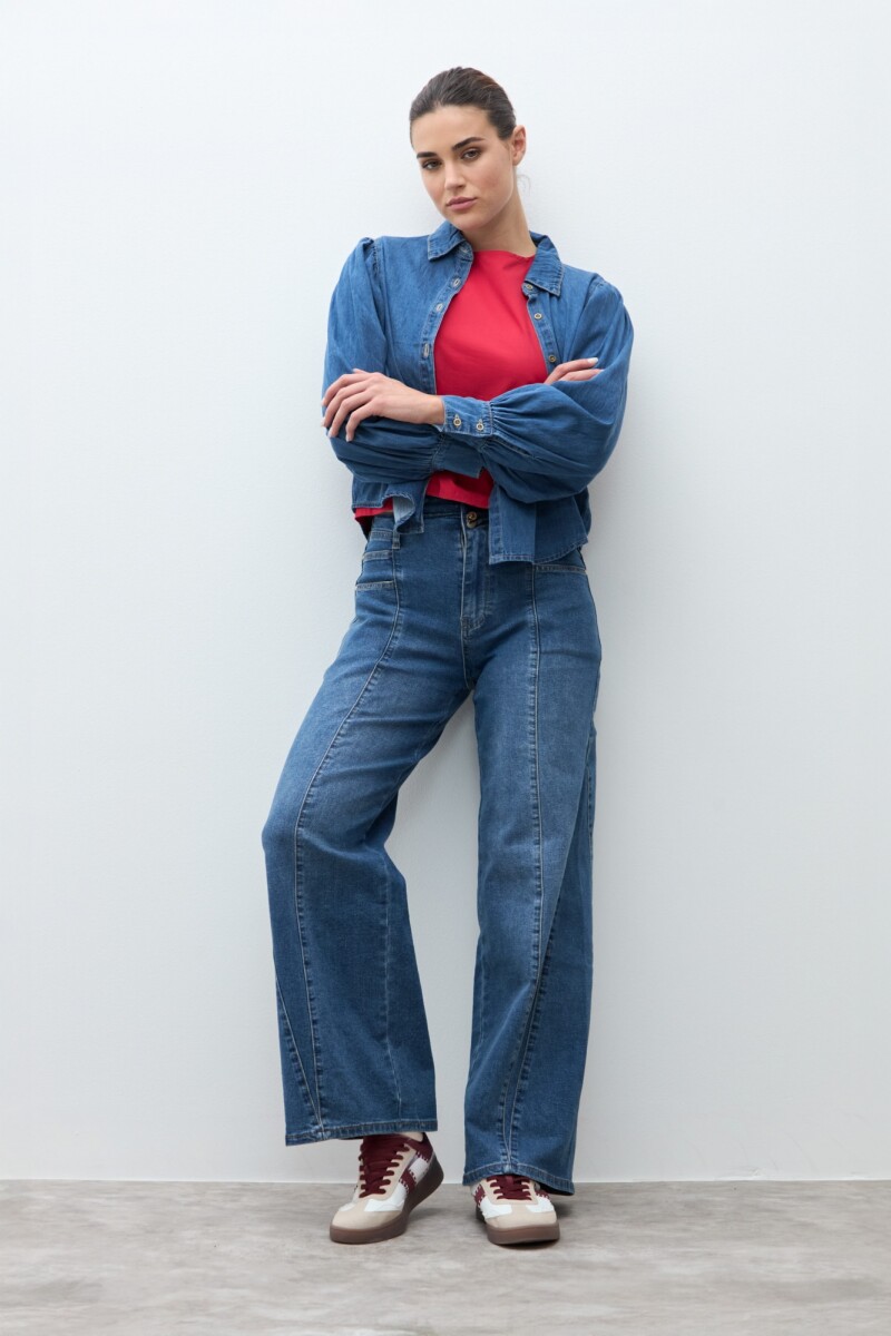 Jean wide leg Norah - jean medio 