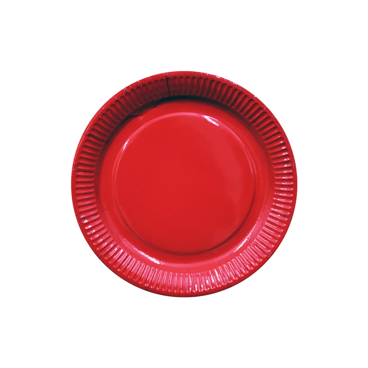 Plato Descartable Liso x10 Und - Rojo 