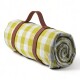 Manta De Picnic Playa Con Correa Cuero Pu 2x2 Metros Amarillo