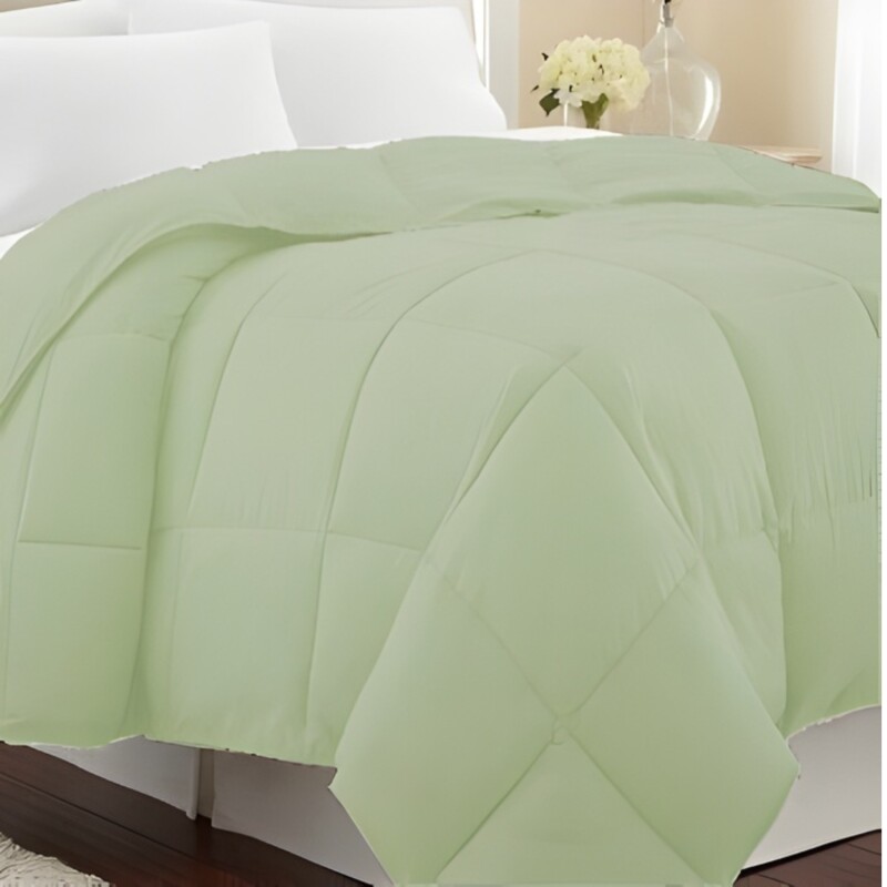Acolchado De Plumas Home Class 2 Plazas En Microfibra Menta