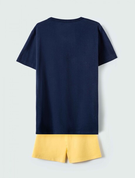 CONJUNTO INFANTIL CON ESTAMPA AZUL OSCURO