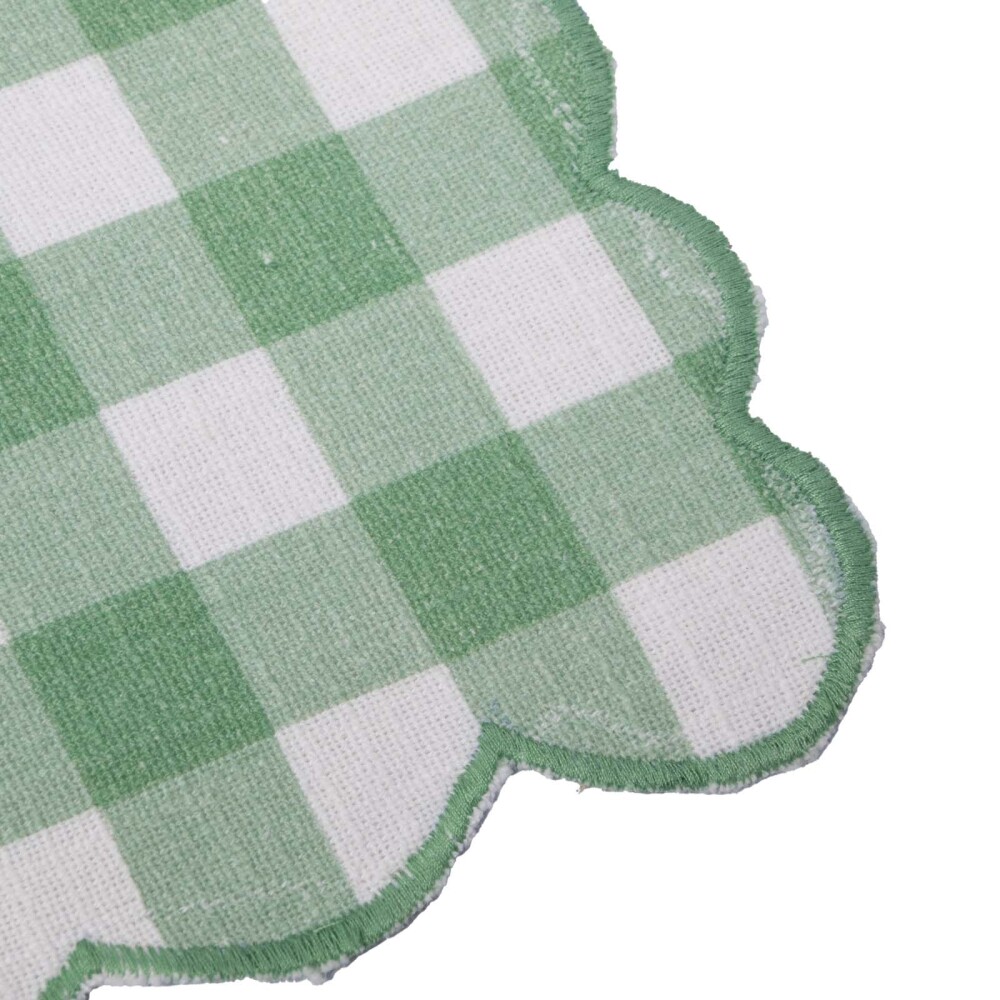 SET DE 2 INDIVIDUALES GALATSI LINO-Y-ALGODON VERDE/BLANCO