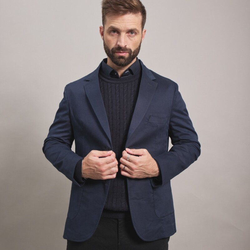 SACO GABARDINA AZUL