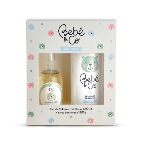Bebé & co Gift Box eau de cologne 120 ml + Talco con Avena 160g Bebé & co Gift Box eau de cologne 120 ml + Talco con Avena 160g