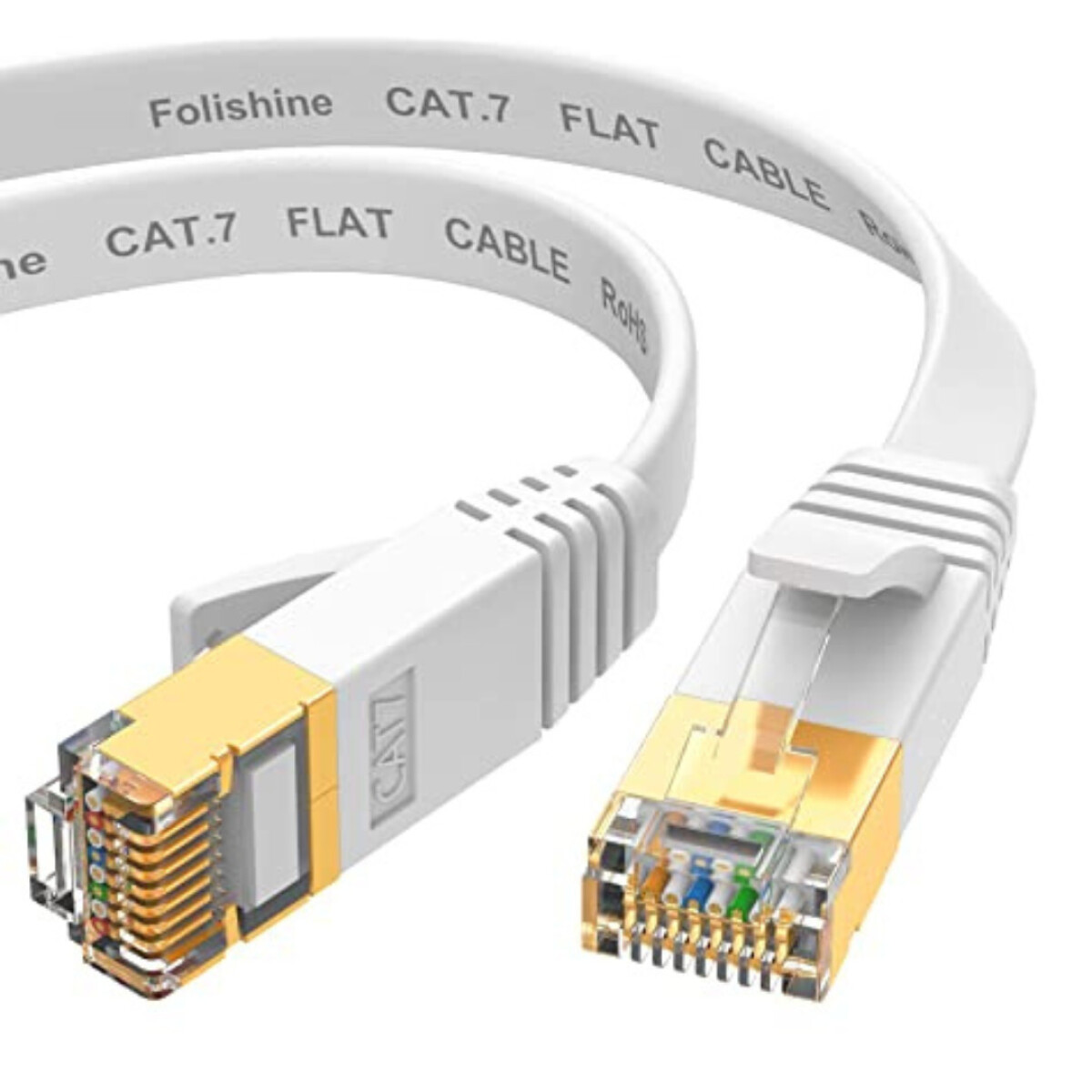 Cable Ethernet Cat 7 de nailon, cable de conexión de red Cat7 Rj45, cable  plano de 10 Gigabit 600mhz, cable Lan blindado para módem, enrutador, PC,  Mac, computadora portátil, Ps2