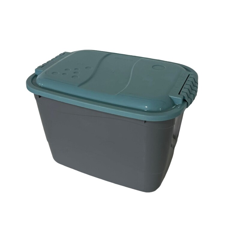 Caja Organizadora rectangular mediana de plástico con trabas - RAINHA Caja Organizadora rectangular mediana de plástico con trabas - RAINHA