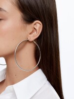 Aros Grandes Básicos plateado