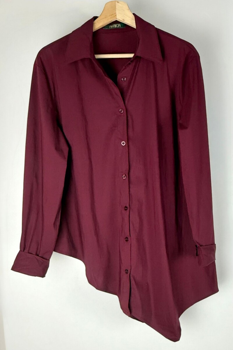 CAMISA C/ALGODON FLUX - BORDO 