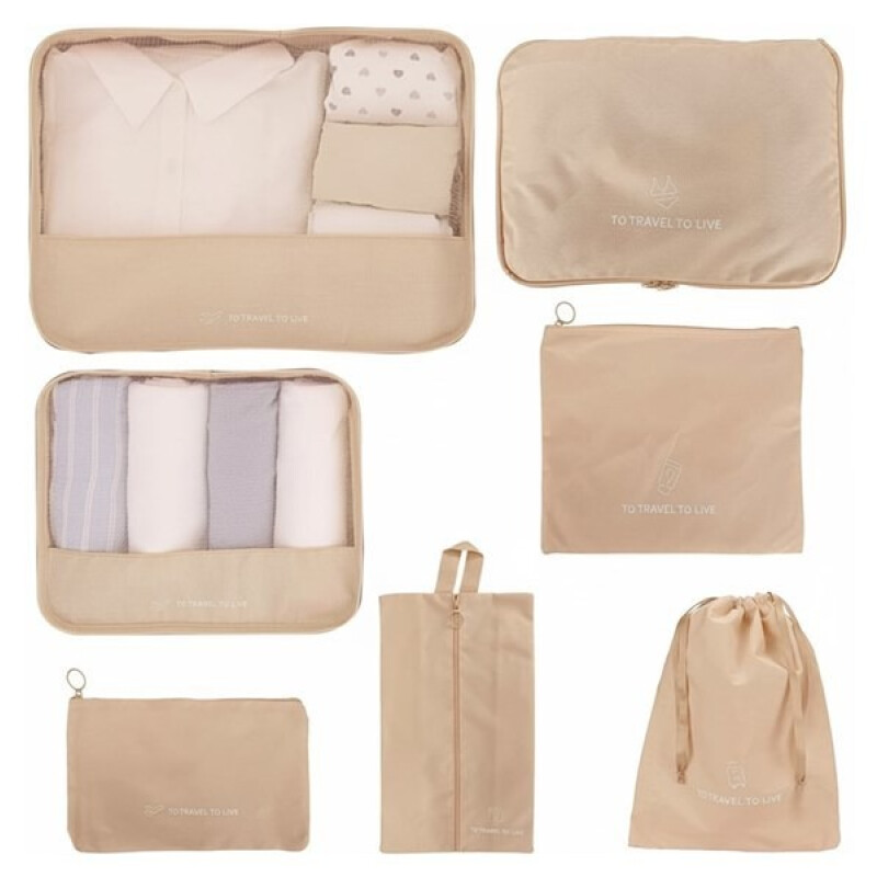 Organizadores de Valija 7 Piezas Beige