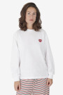 W' L/S HEART PATCH T-SHIRT Blanco