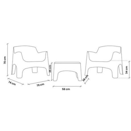 Set De Patio Ibiza Blanco Set De Patio Ibiza Blanco