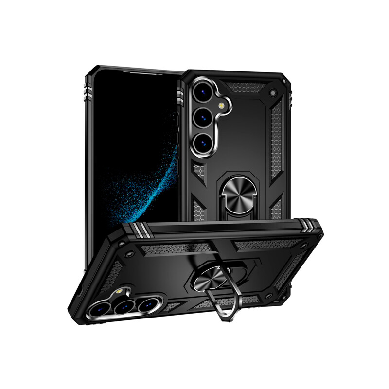 Protector rígido Samsung Galaxy S24 con anillo color negro Protector Rígido Samsung Galaxy S24 Con Anillo Color Negro