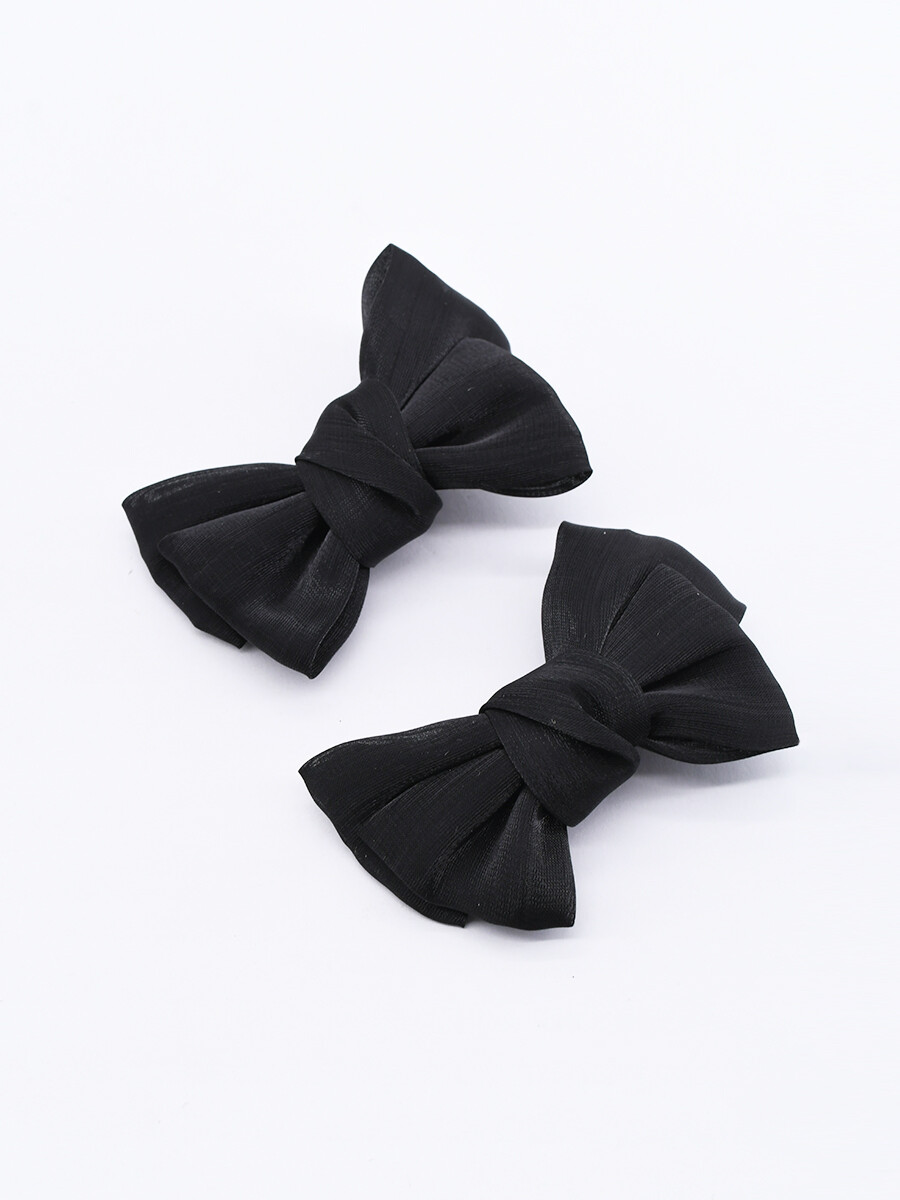 BROCHE MOÑAS SET X 2 - NEGRO 