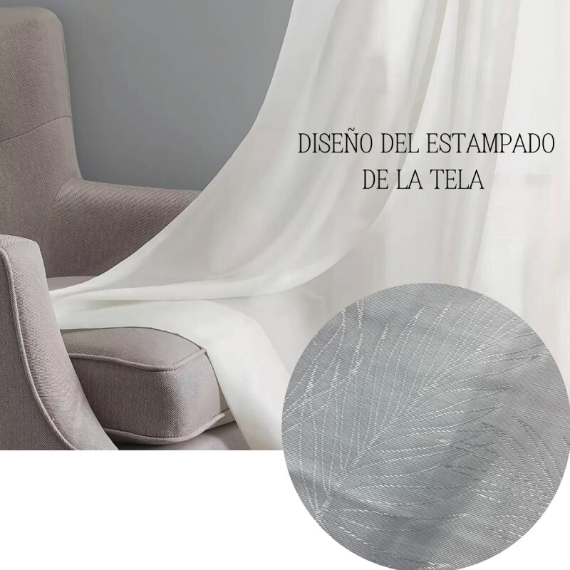 Juego De Cortinas Lino Blancas 106cm X 160cm Blanco
