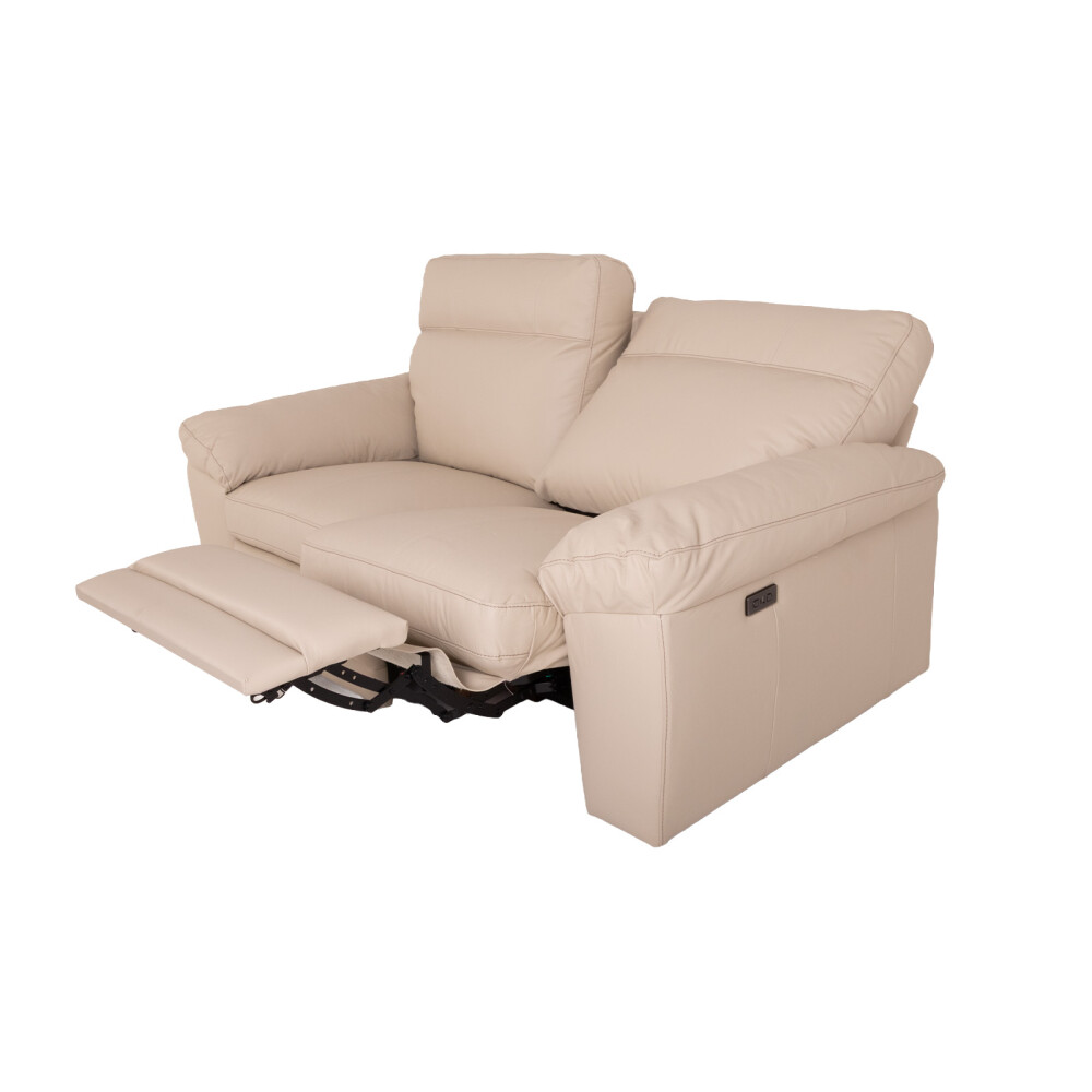 SOFÁ RECLINER 2 CUERPOS CUERO-100-NATURAL NATURAL-BEIGE IMPERIAL ARENA
