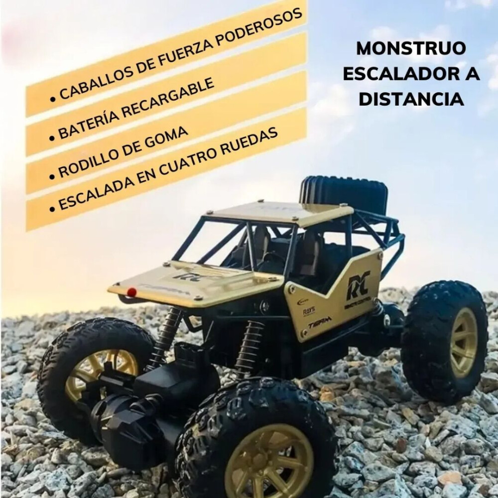Auto Todoterreno Rock Crawler 4x4 Dorado