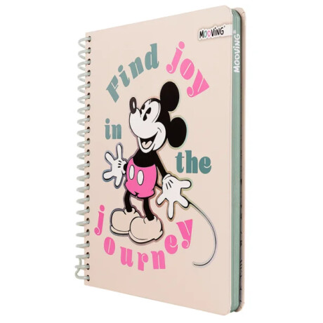 Cuaderno Mooving Premium 1/2 Oficio Mickey y sus Amigos Fondo Beige
