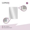 Espejo Vertical Lumax c/marco desempañador y Luz 90x70cm Blanco