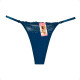Tanga Colaless Ajustable De Encaje Azul