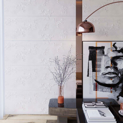 Revestimiento Pared Blanco Mate Rustico 40X120 Mate Rectificado GAMAS DE BLANCO