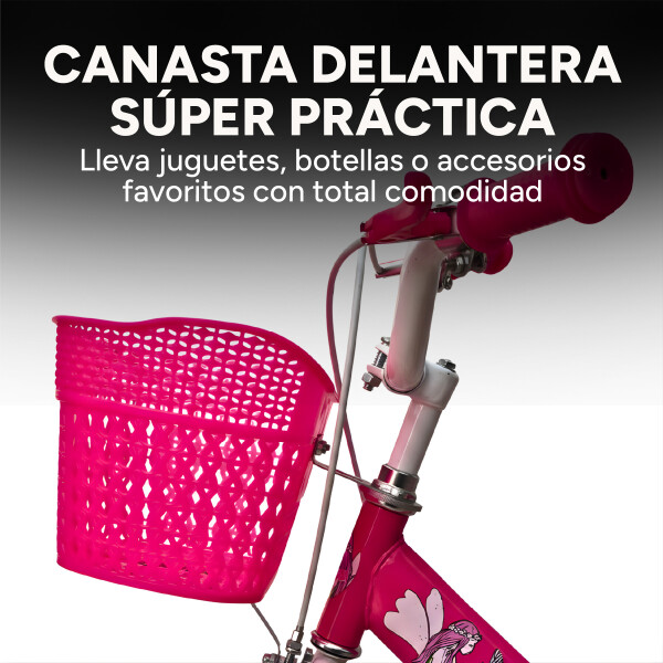 Bicicleta infantil Shengdi Rodado 14 Canasto Parrilla Hadas Rosa 1