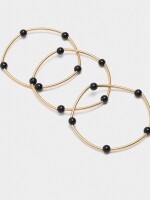Set De Pulseras Segmentadas negro