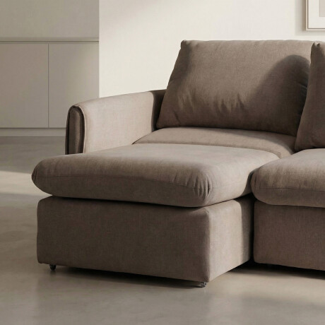 Sofá Hype (Retráctil) - Tela Microfibra - 2 cuerpos FX4-11 (Tostado)