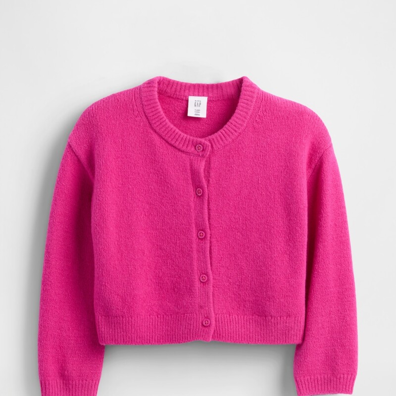 CASHSOFT CARDIGAN BRIGHT FUCHSIA