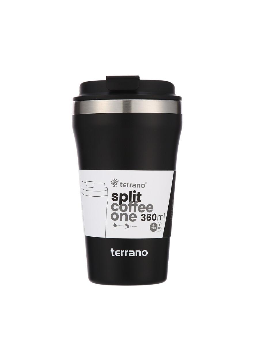 Vaso Térmico Café Split 360mL. - Negro 