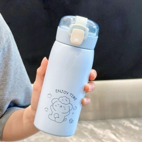 Termo infantil liso con dibujo 500 ml Celeste