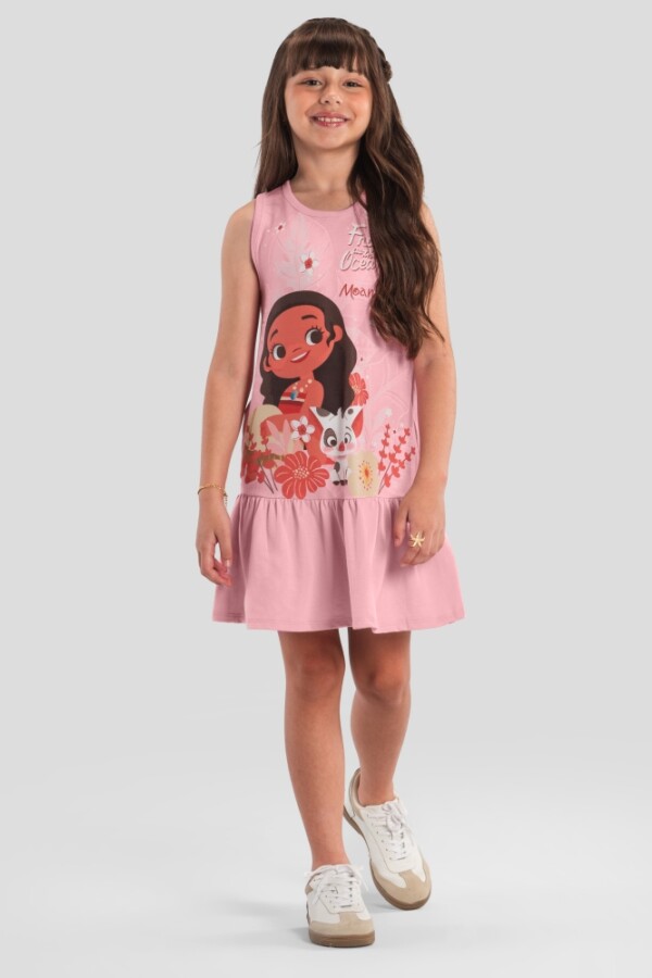 Vestido infantil Minnie. Rosa