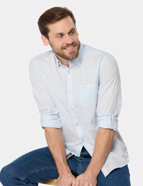 CAMISA LISA Celeste