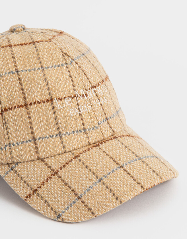 Caps Romántico Gorra Efecto Fieltro Bordada - Estampado Rayas