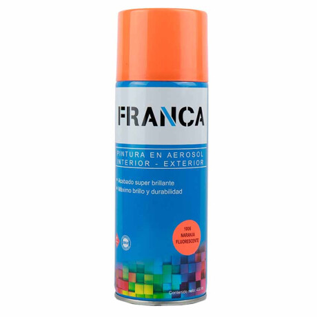 ESMALTE AEROSOL 400ML NARANJA FLUORESCENTE REF.1006 FRANCA ++ N/a